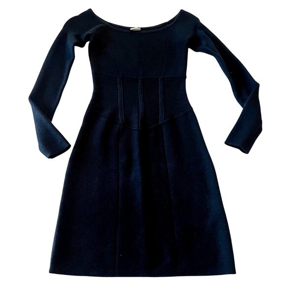 NWT Abercrombie Off-The-Shoulder Corset Mini Dress Black Size Small Tall - Picture 12 of 13